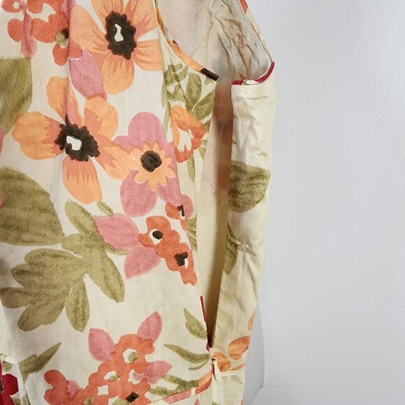 Ann Taylor LOFT Womens Dress Size 12 Fit and Flare Cotton Floral Halter V Neck - Picture 7 of 10